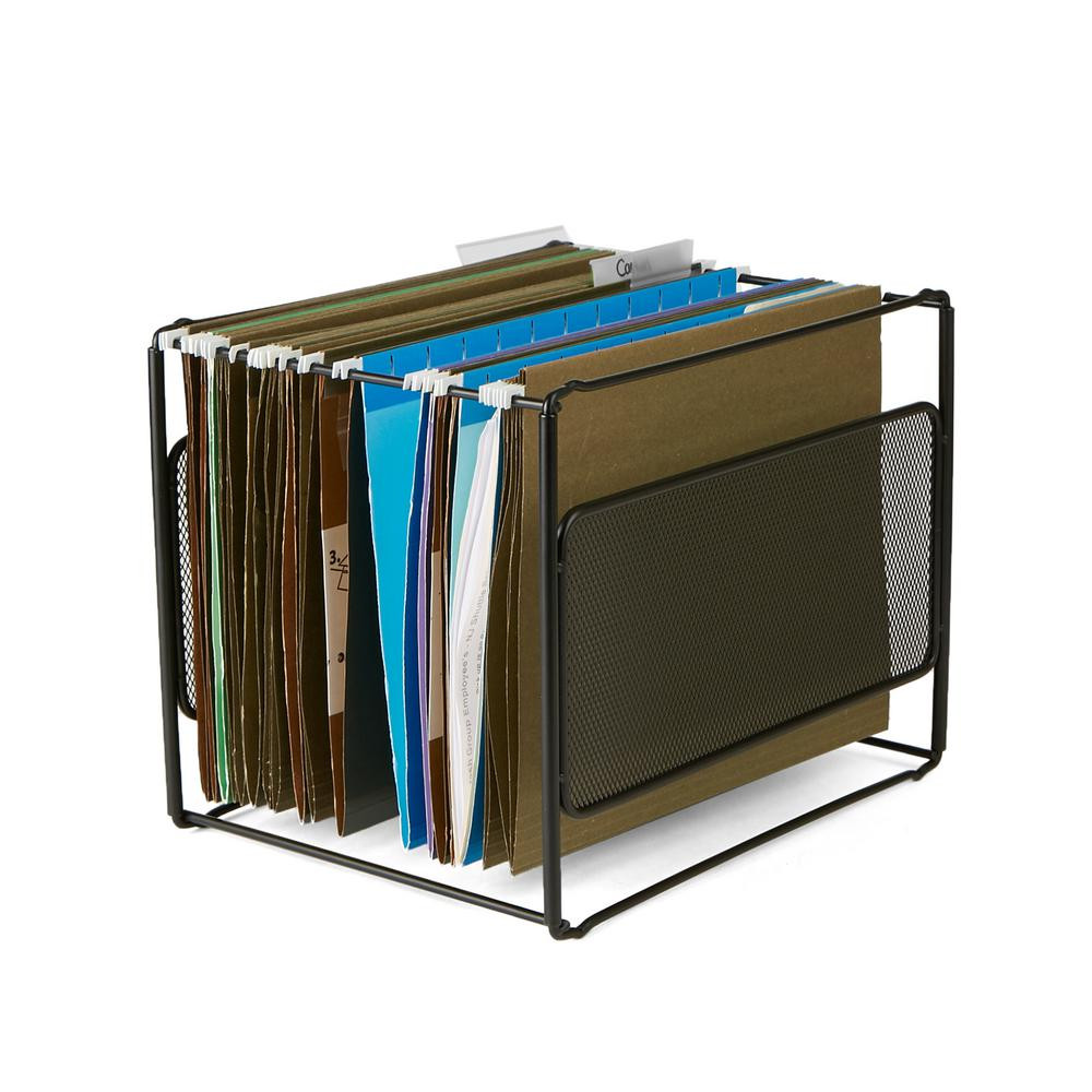 Desk Folder Organizer
 Mind Reader Metal Mesh Hanging Folder File Organizer in