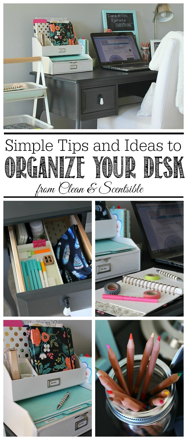 Desk Organization Ideas
 Small Desk Organization Ideas Clean and Scentsible
