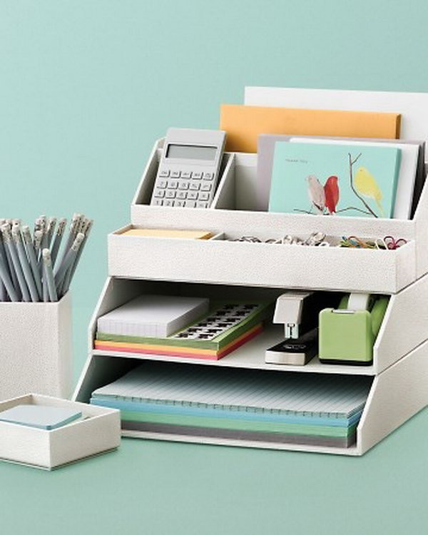 Desk Organization Supplies
 20 Creative Home fice Organizing Ideas Hative
