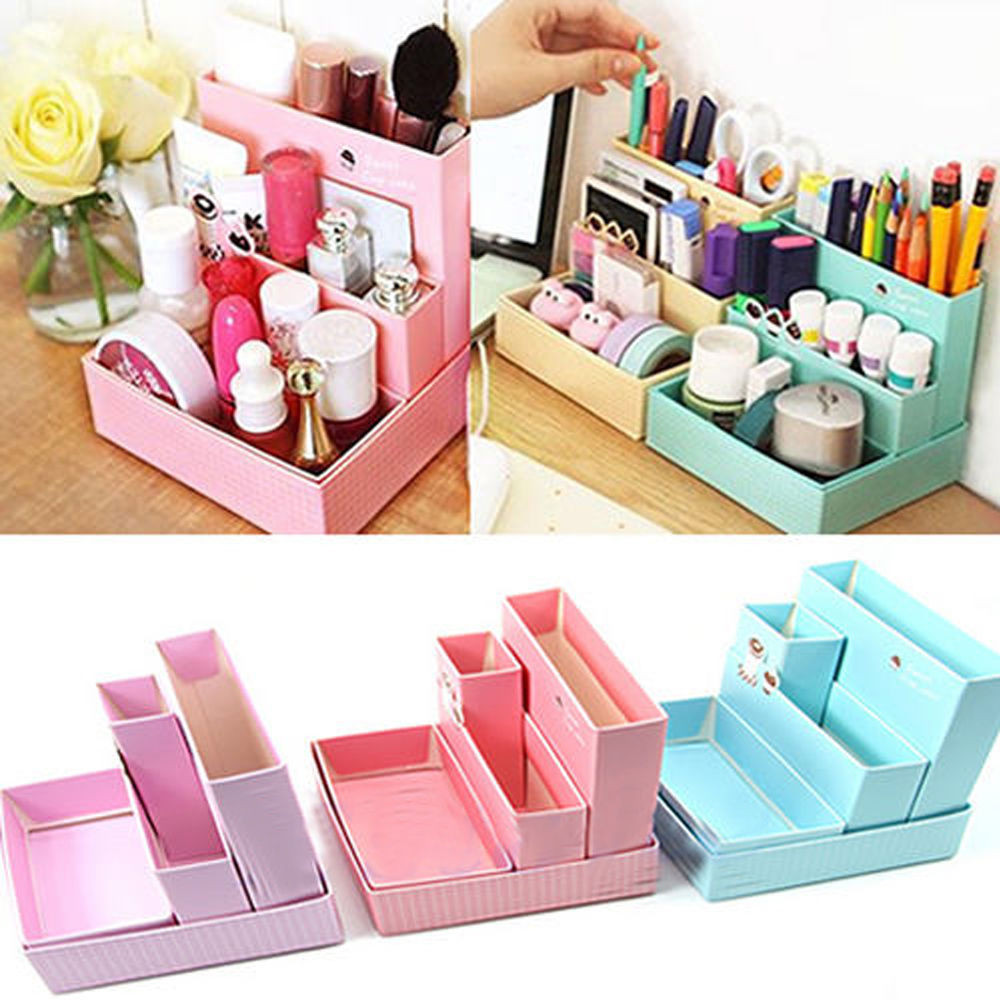 Desk Organizer Box
 Home DIY Makeup Organizer fice Paper Board Storage Box