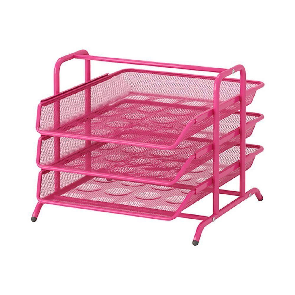 Desk Organizer Ikea
 Ikea Steel Letter Tray Pink fice Supplies Desk Accessory