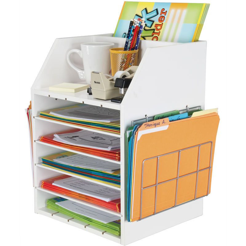 Desk Paper Organizer
 Really Good Teacher s Desktop Organizer With Paper Holders