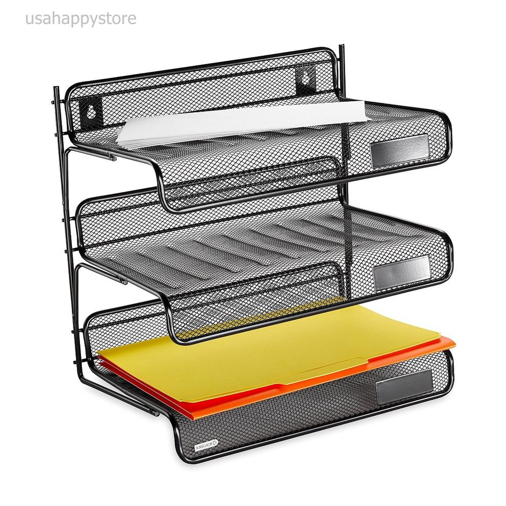 Desk Shelf Organizer
 Rolodex Desk Shelf Organizer 3 Tier Plastic Storage Tray