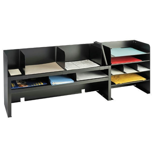 Desk Shelf Organizer
 Desk Organizer With Adjustable Shelves Black