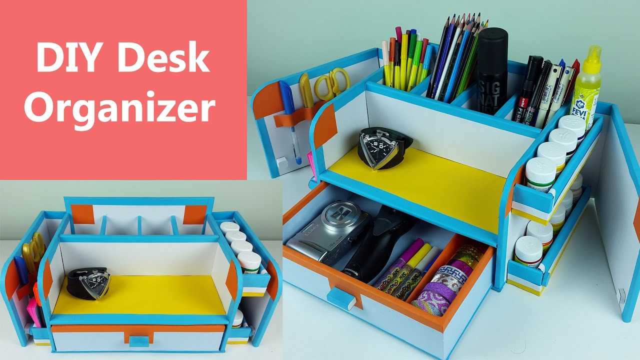 Diy Desk Organizer
 A stylish and pact DIY desk organizer drawer organizer
