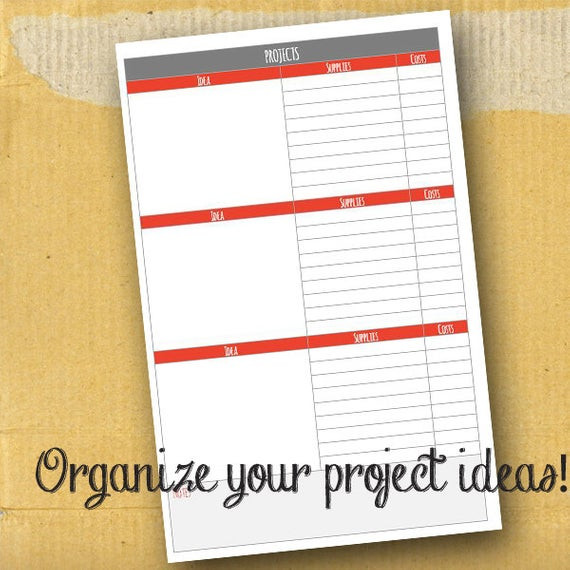 Diy Planner Organizer
 Projects Organizer Planner Page Form DIY Printable