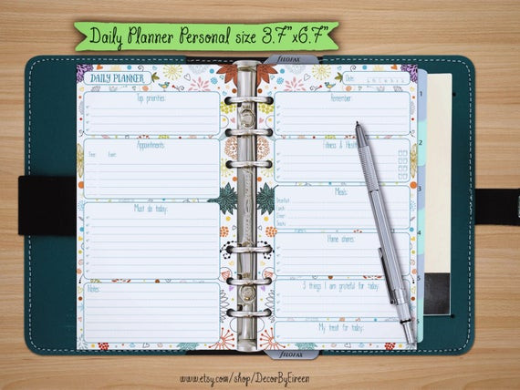 Diy Planner Organizer
 Daily Planner Printable Printable Daily Schedule Filofax