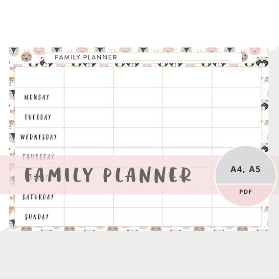 Family Planner Organizer
 Printable family planner family planner to print printable