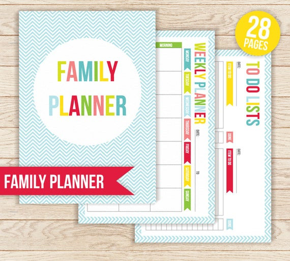 Family Planner Organizer
 Organisation Family Planner printable package by