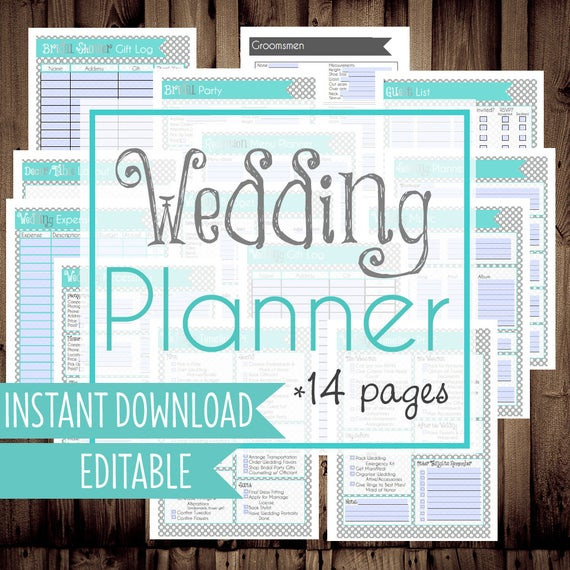 Free Printable Wedding Organizer Binder
 Wedding Planner DIY Wedding Binder Wedding Planner