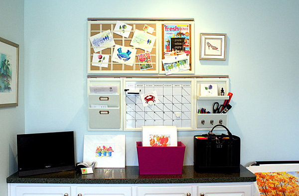 Home Office Wall Organizer
 Home fice Organization Ideas