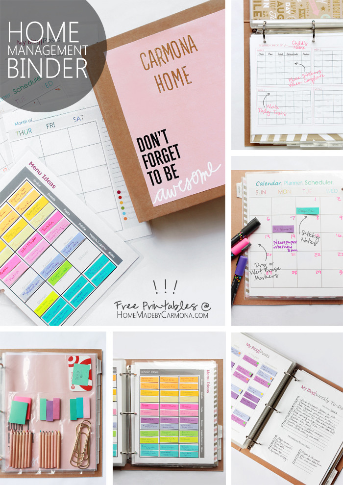 Home Organization Binder
 Home Management Binder Home Made By Carmona