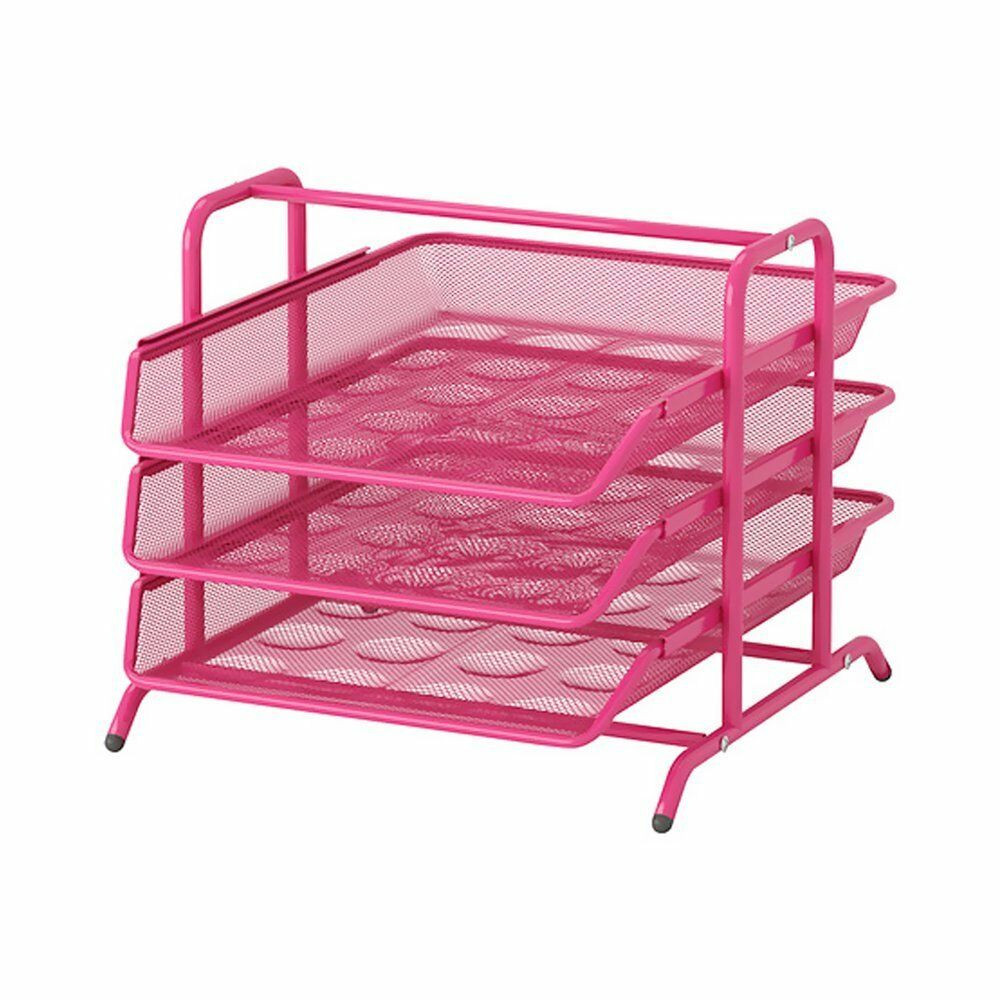 Ikea Desk Organizer
 Ikea Steel Letter Tray Pink fice Supplies Desk Accessory