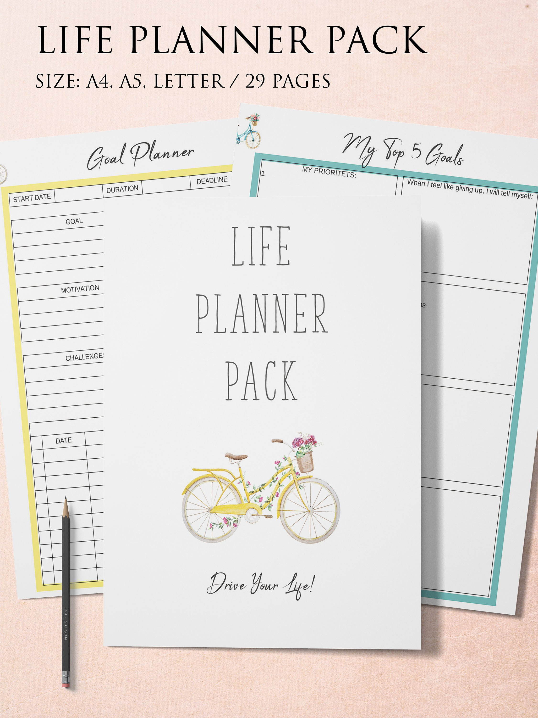 Life Organizer Binder
 Life Planner Binder Goal Planner Printable Life Organizer