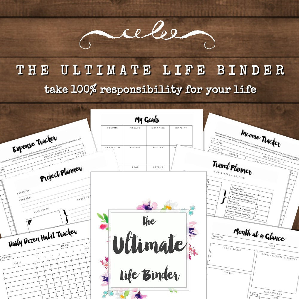 Life Organizer Binder
 Ultimate Life Binder Printable Planner Bud Blog Planner