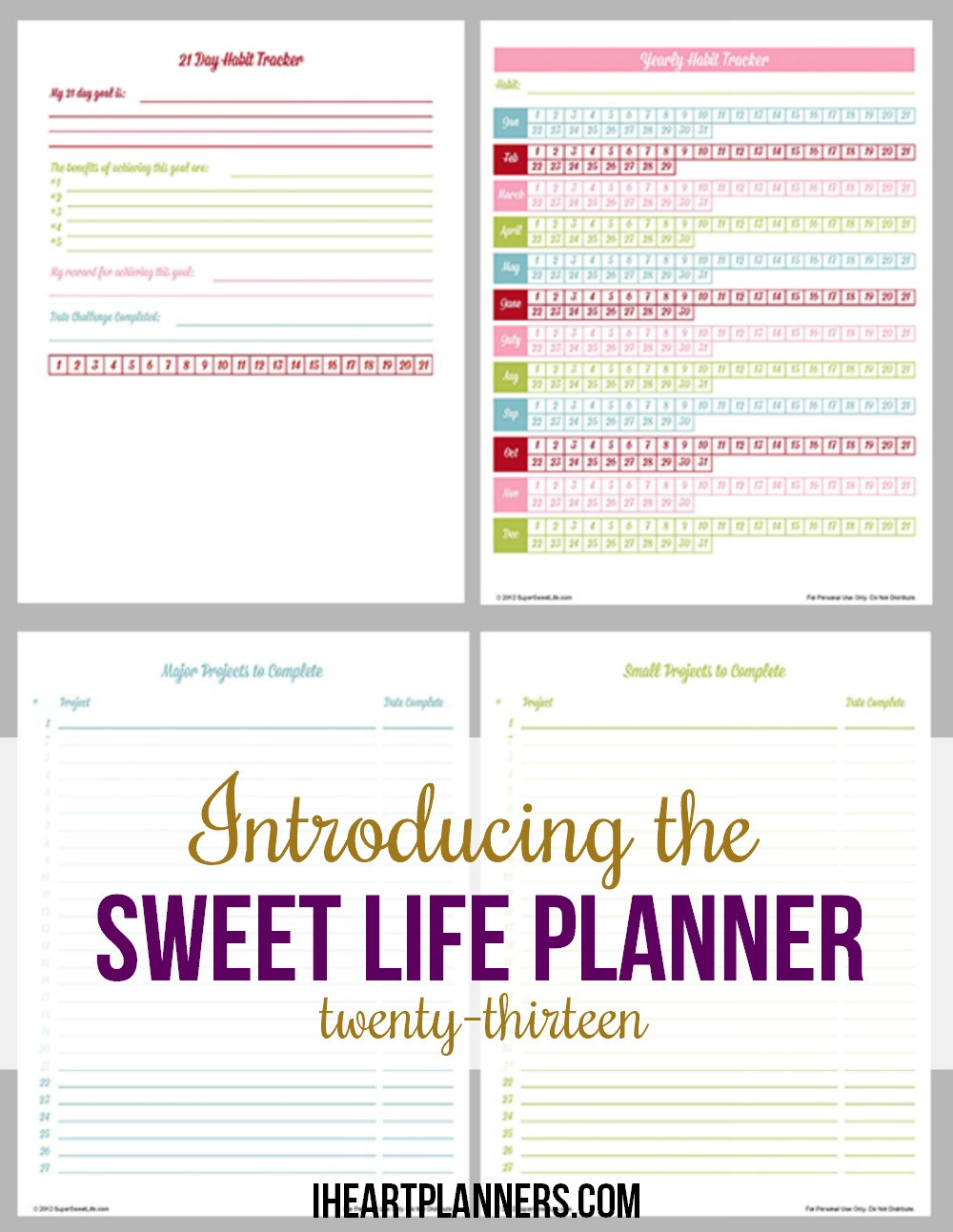 Life Organizer Planner
 Organizing Printables and the Sweet Life Planner 2013