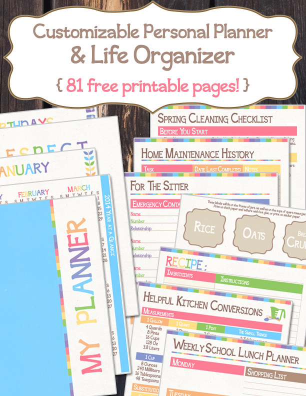 Life Organizer Planner
 FREE Personal Planner Life Organizer 81 Pages