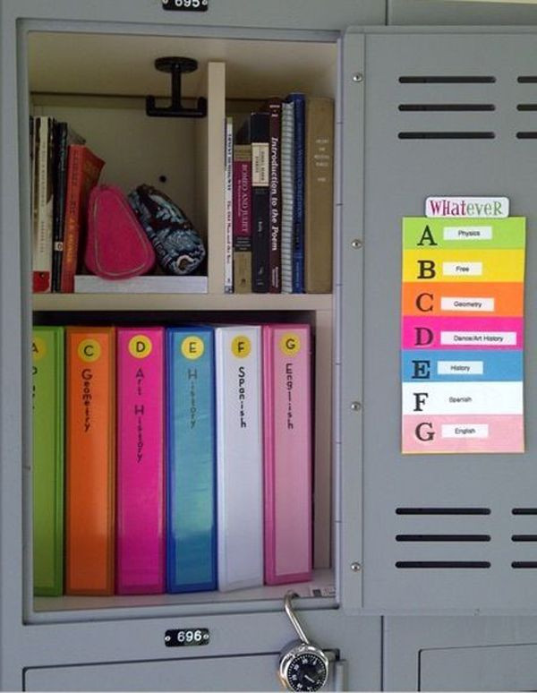 Locker Organization
 25 best ideas about School binder organization on