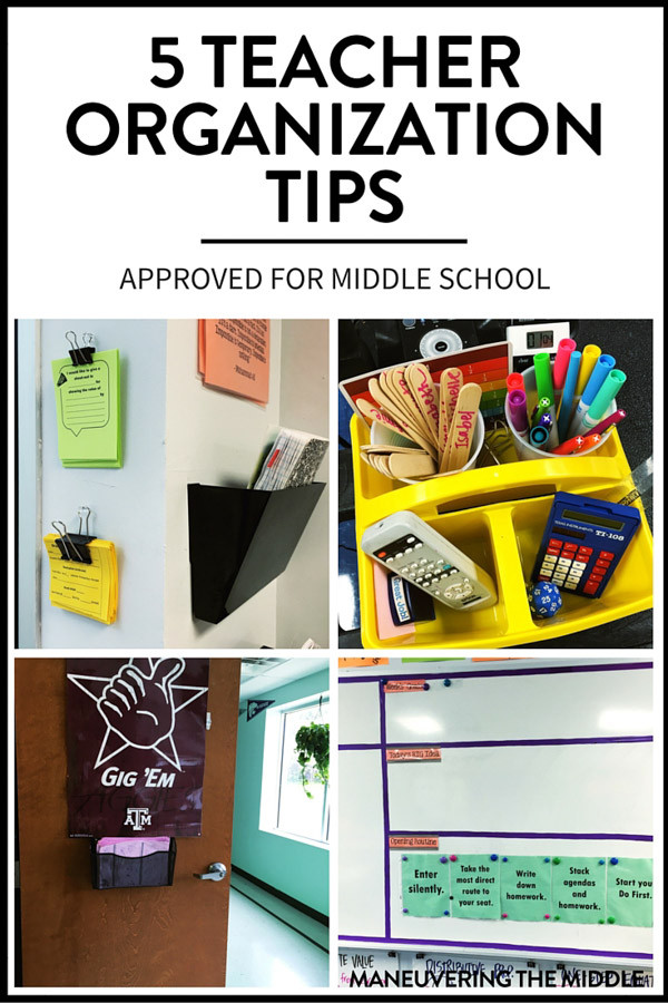 Middle School Organization
 5 Teacher Organization Tips for Middle School
