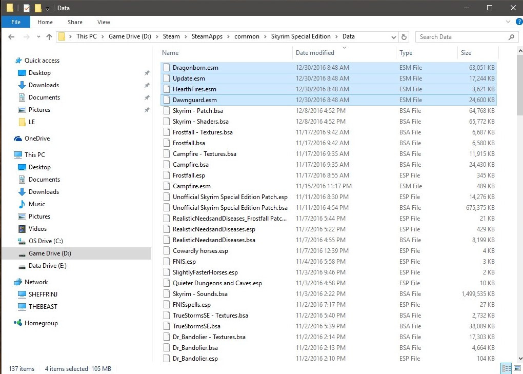 Mod Organizer Data Folder
 Steam munity Guide Skyrim Master File Cleaning Guide