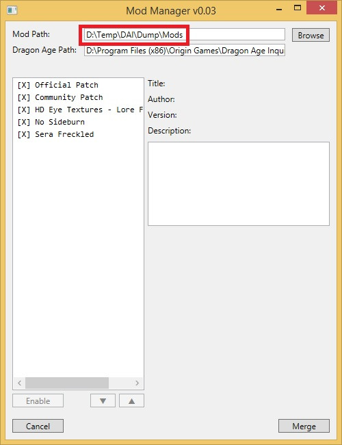 Mod Organizer Overwrite Folder
 DAI munity Patch at Dragon Age Inquisition Nexus
