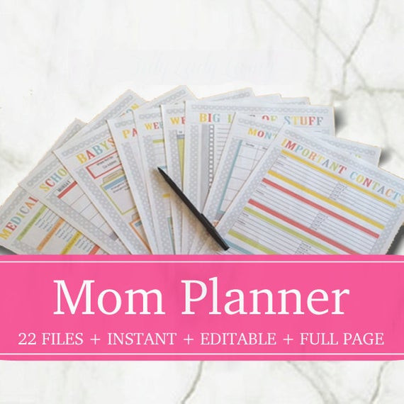 Mom Planner Organizer
 Mom Planner Printable Organizer Sheets Home Management
