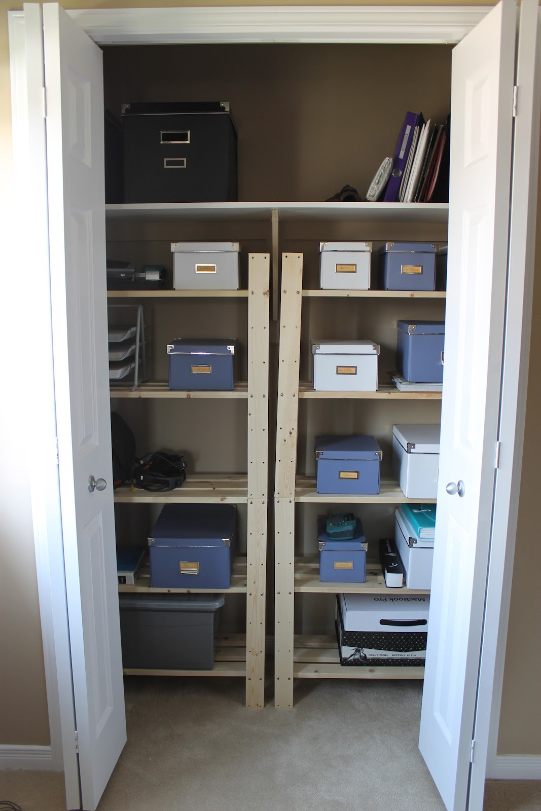 Office Closet Organizer
 KM Decor DIY Home fice Closet Organization