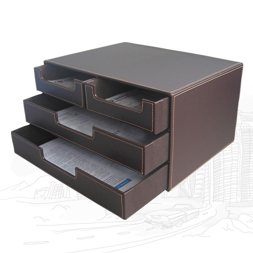 Office Depot File Organizer
 4 Drawer PU Leather fice Filing Cabinet Desk File