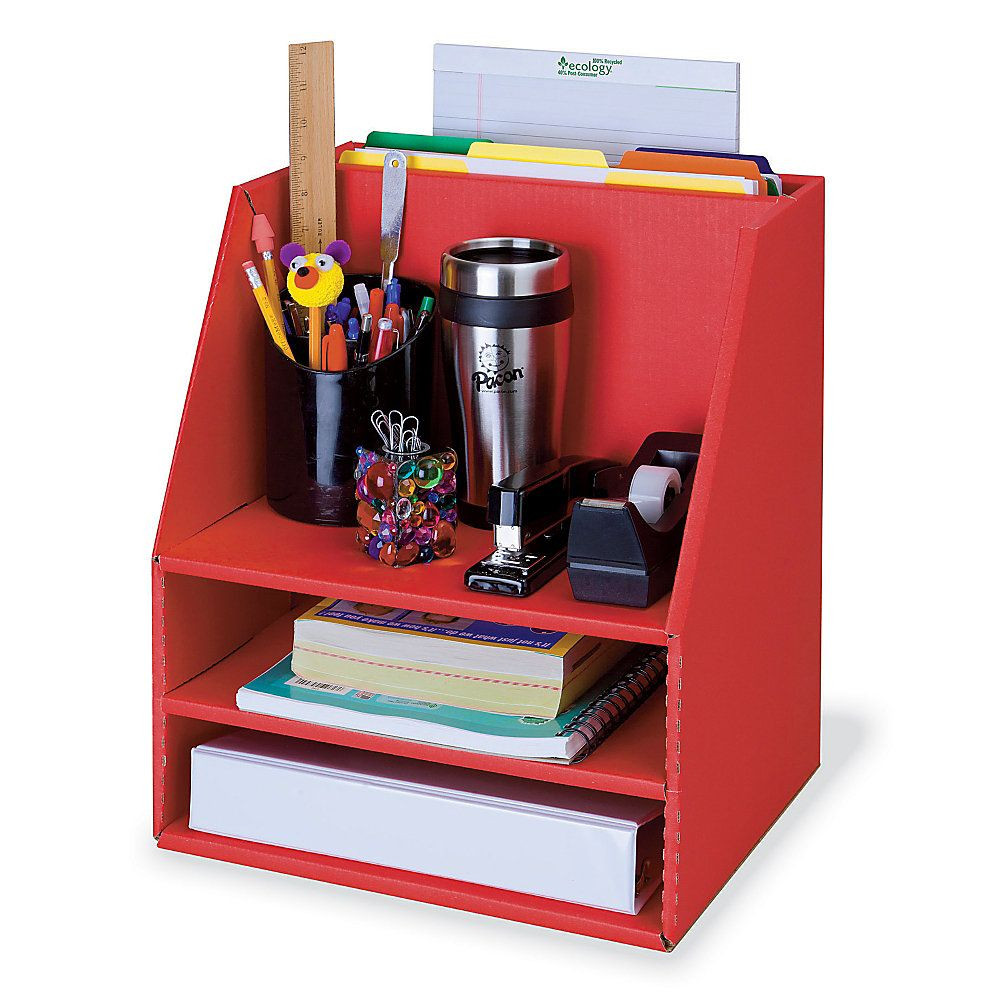 Office Depot Organizer
 Pacon 70percent Recycled Corrugated Desk Organizer Red by