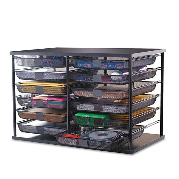 Office Paper Organizer
 Shop Rubbermaid 12 partment Organizer with Mesh Drawers