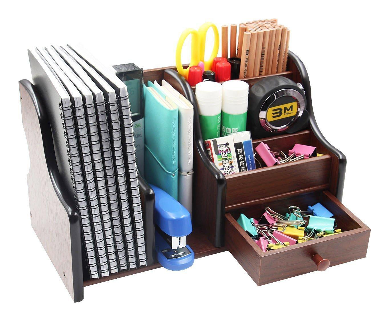 Office Supply Organizer
 Wooden Desk Organizer Storage Drawer Tray fice Home