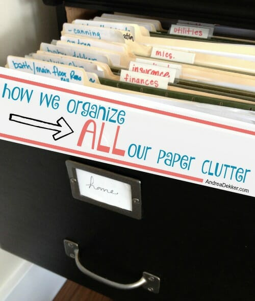Paper Clutter Organization
 How We Organize ALL Our Paper Clutter Andrea Dekker