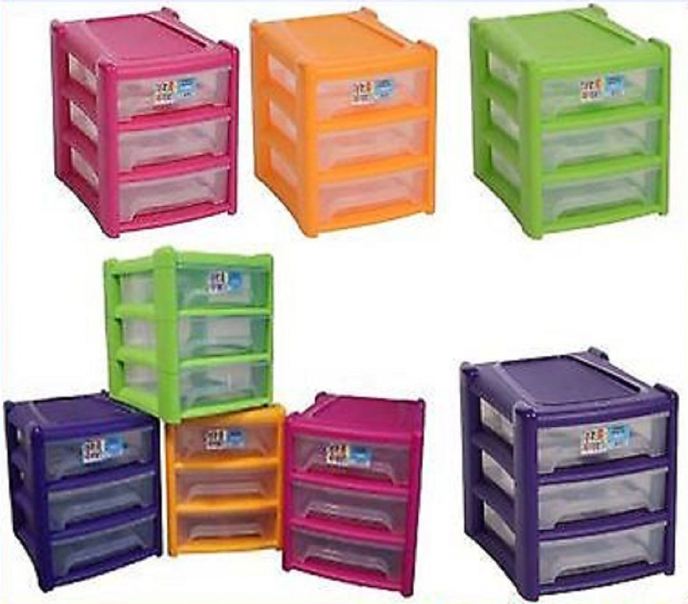 Paper Drawer Organizer
 Shallow 3 Drawer Plastic Storage Unit For fice A4 Paper