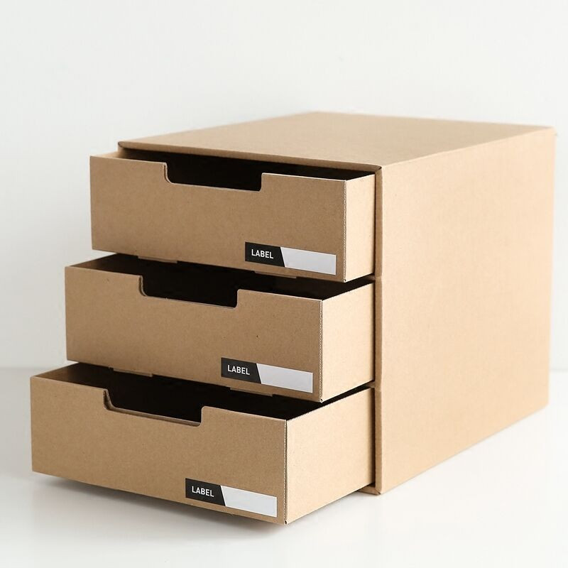 Paper Drawer Organizer
 Desk Cardboard Stationery File Paper Box Organizer Storage