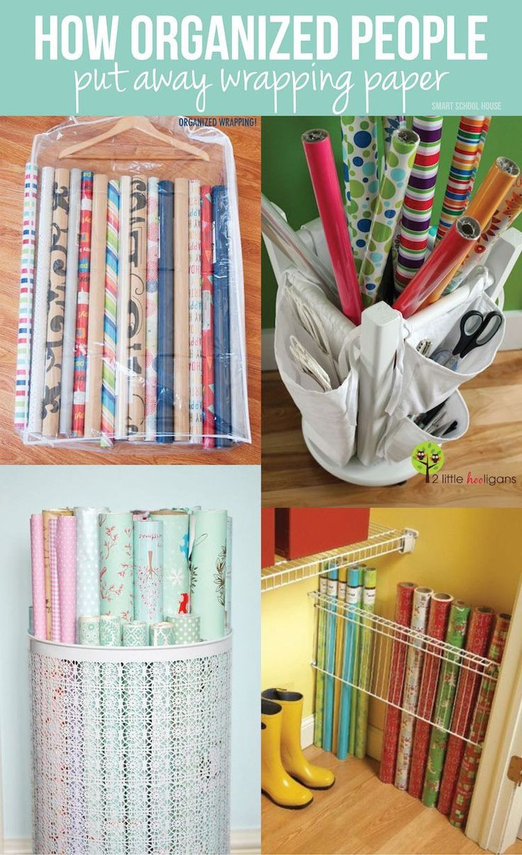 Paper Organization Ideas
 Best 25 Wrapping paper storage ideas on Pinterest