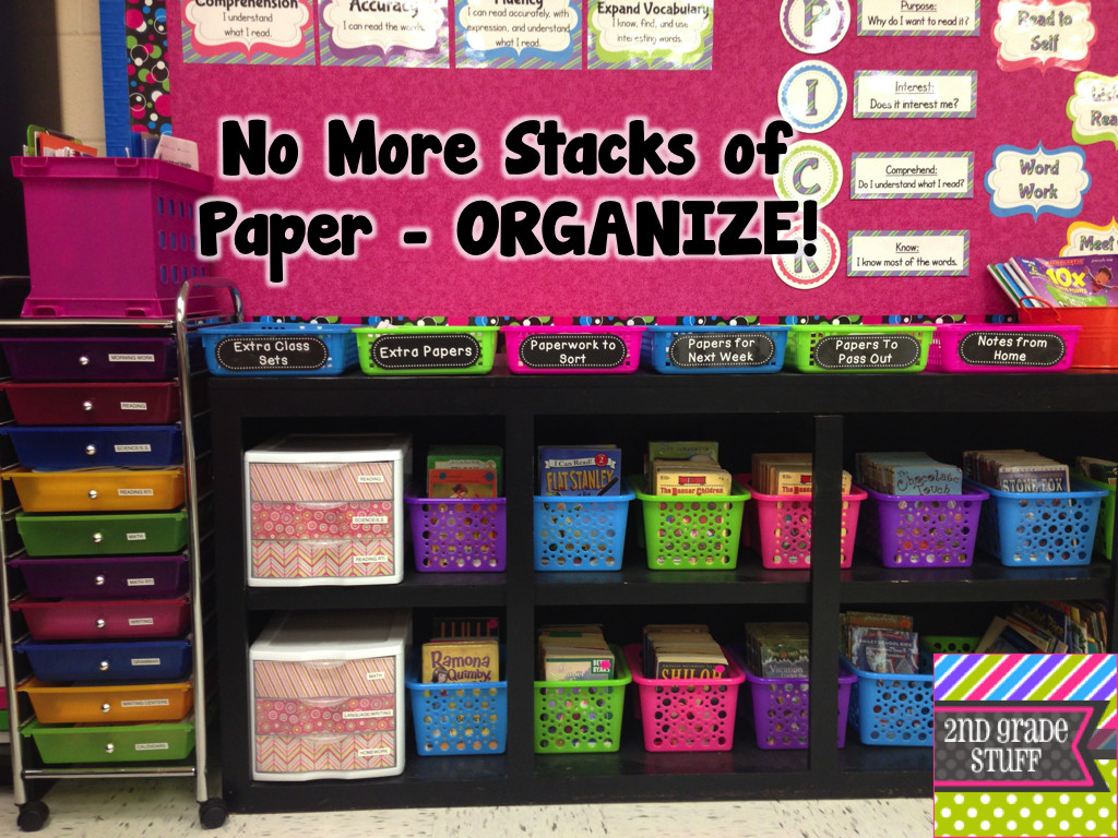 Paper Organization Ideas
 2nd Grade Stuff Avoid Stacks of Papers ORGANIZE