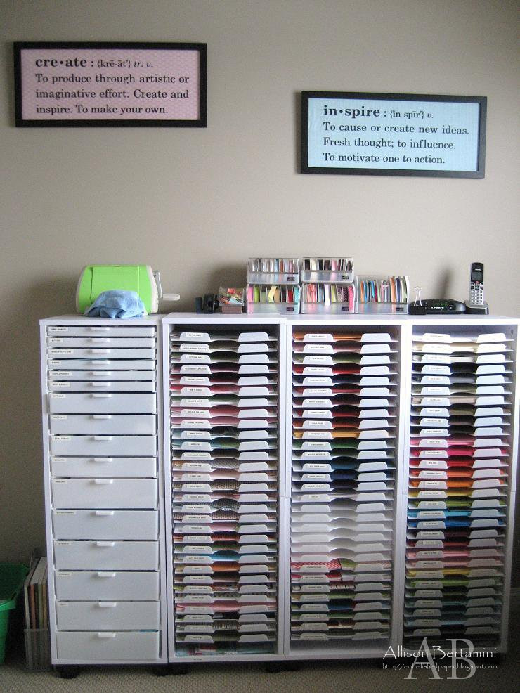 Paper Organization
 Embellished Paper My New Craft Room