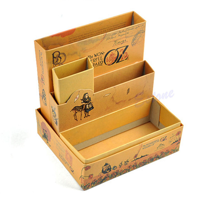 Paper Organizer Box
 Paper Board Fairy Tale Storage Box Desk Stationery