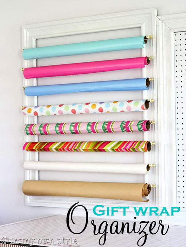 Paper Organizer Ideas
 Creative Wrapping Paper Storage Ideas Hative