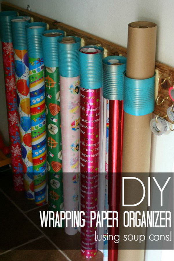Paper Organizer Ideas
 Creative Wrapping Paper Storage Ideas Hative