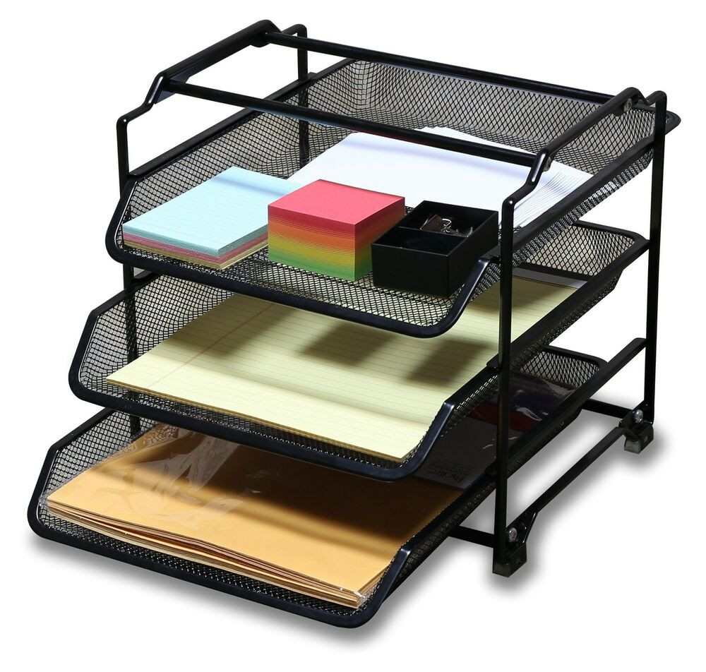 Paper Organizer Tray
 DecoBros STACKABLE 3 Tier Desk Document Letter Tray