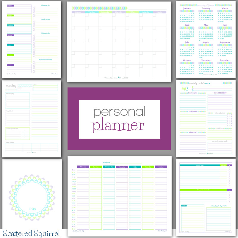 Personal Organizer Planner
 Free Printable Planners 2016