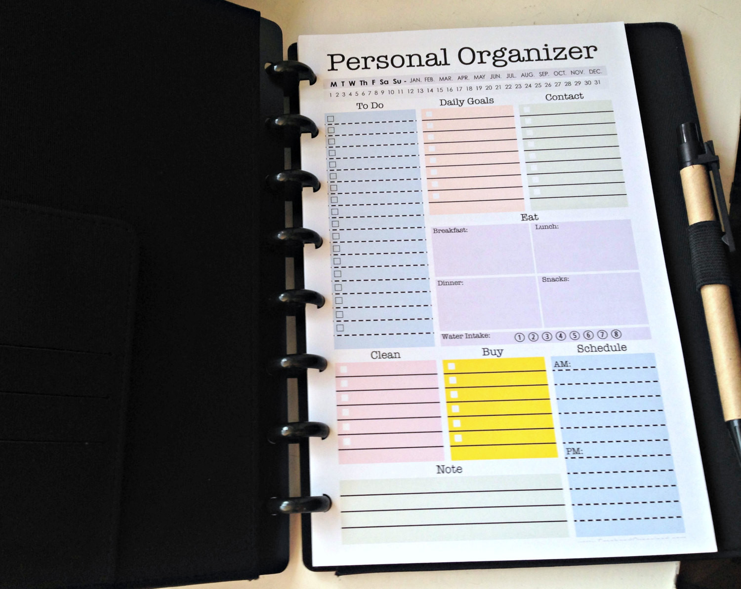 Personal Organizer Planner
 Mini Personal Organizer Half Letter Size by FreshandOrganized