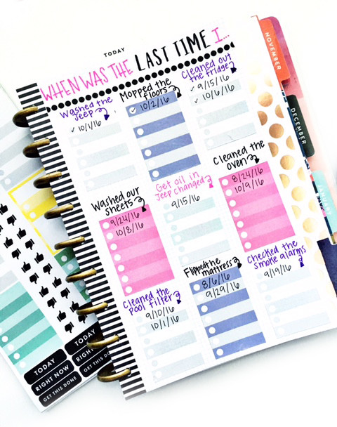 Planner Organization Ideas
 DIY Cleaning Chart in The Happy Planner™ — me & my BIG ideas