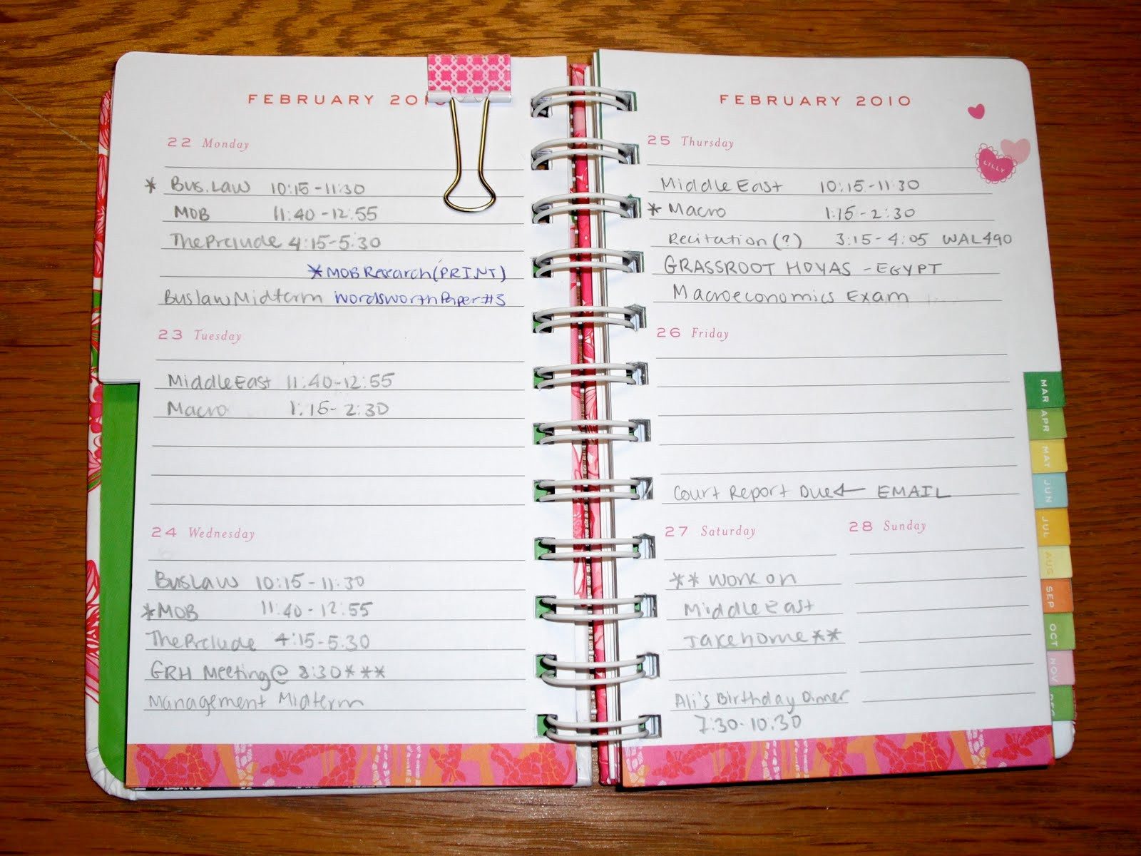 Planner Organization
 What I wish I knew in Middle School… – A young girl s