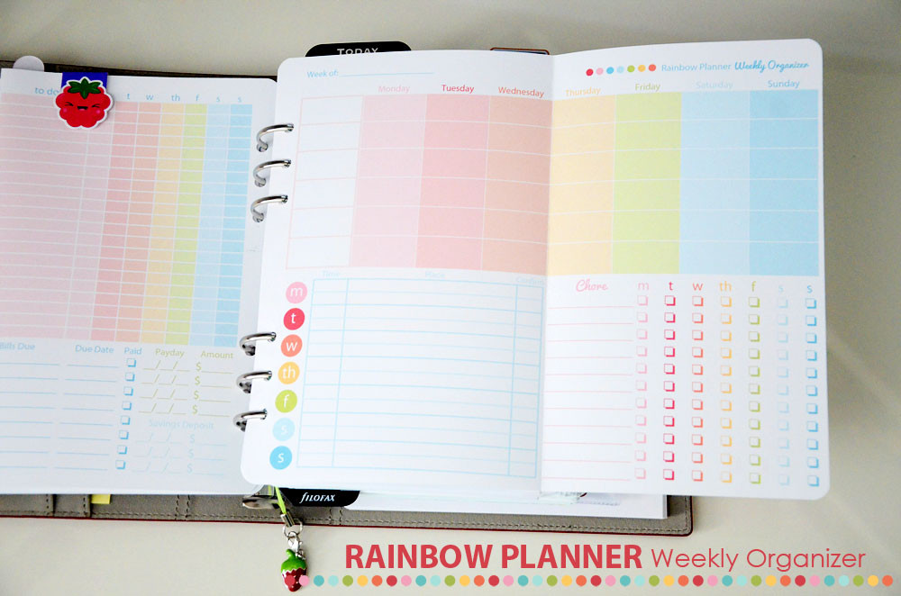 Planner Organizer
 rainbow planner weekly