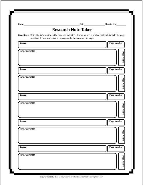 Research Paper Graphic Organizer
 Free Graphic Organizers for Studying and Analyzing