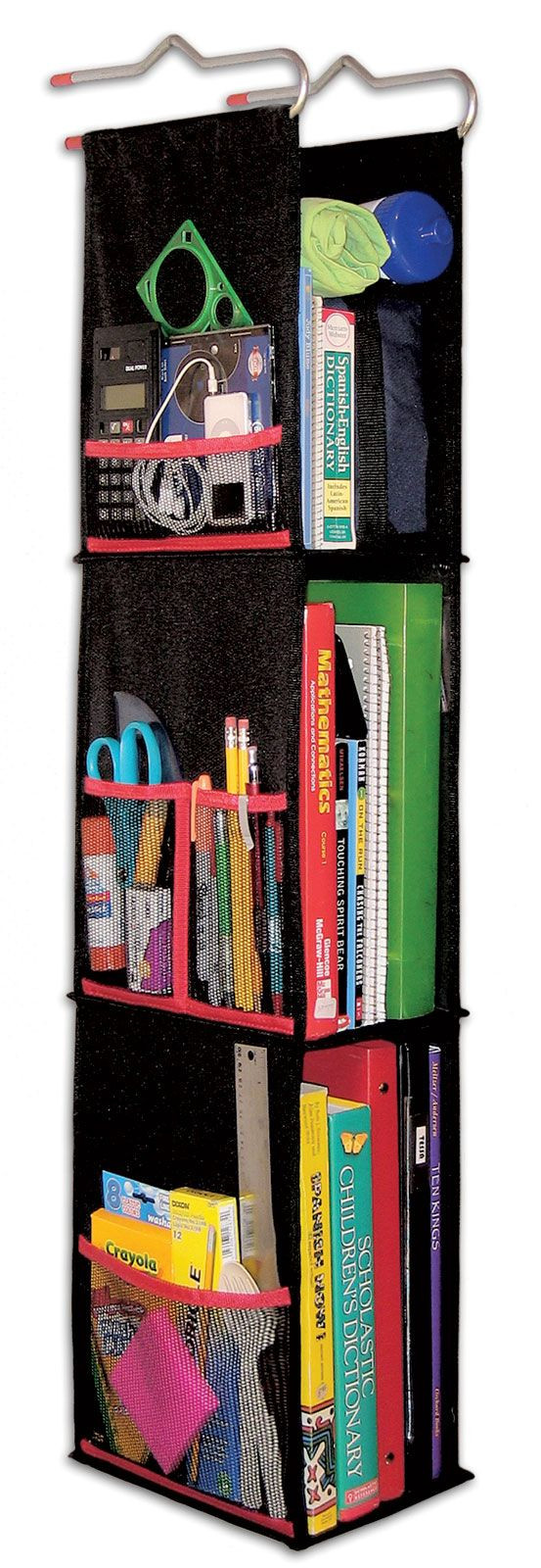 School Locker Organizer
 Hanging Locker Organizer 3 Shelf Fabric by LockerWorks