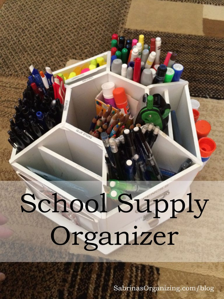 School Organizer
 School supplies organizer for home