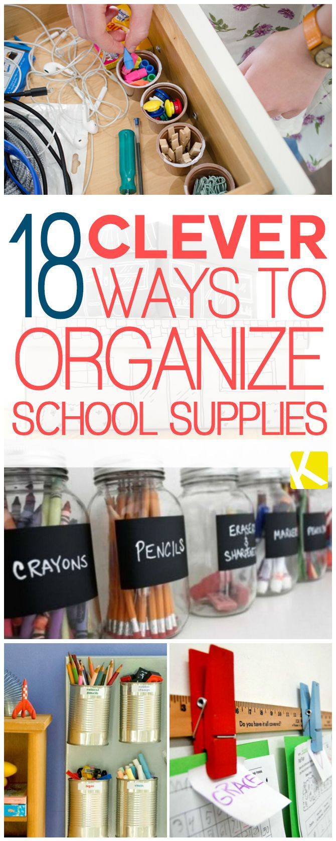 School Supply Organization
 1000 ideas about Organize School Stuff on Pinterest